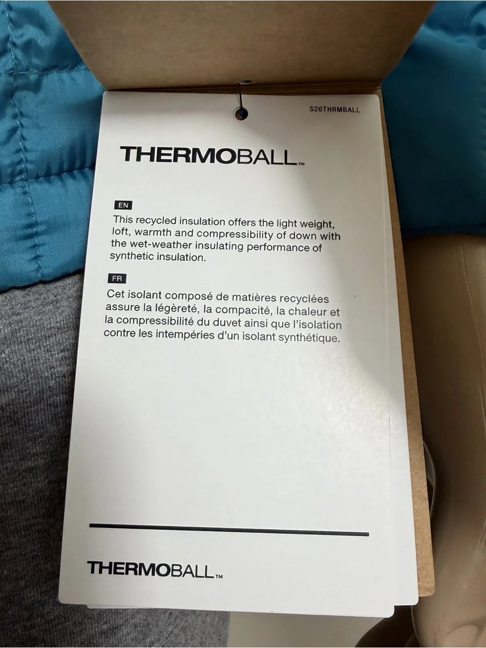 The North Face Men's Thermal Insulation Jacket ThermoBall Insulated Sz S M L XL